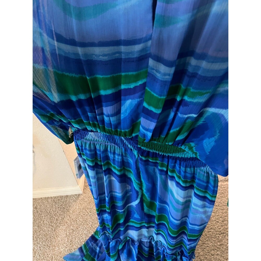 NWT! Taylor Dolman Elbow Sleeve V-Neck Smocked Empire Waist Dress Women’s 16 - Picture 7 of 12